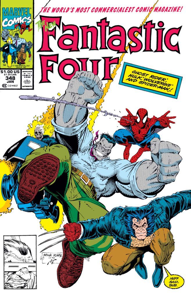 Fantastic Four #348 - Where Monsters Dwell! released by Marvel on January 1, 1991