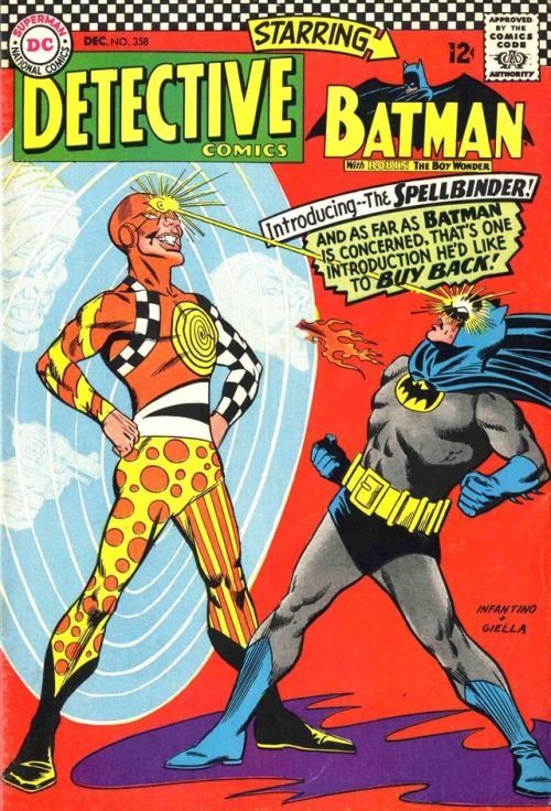 Spellbinder, Delbert Billings, first appeared in Detective Comics #358 (October 27, 1966).