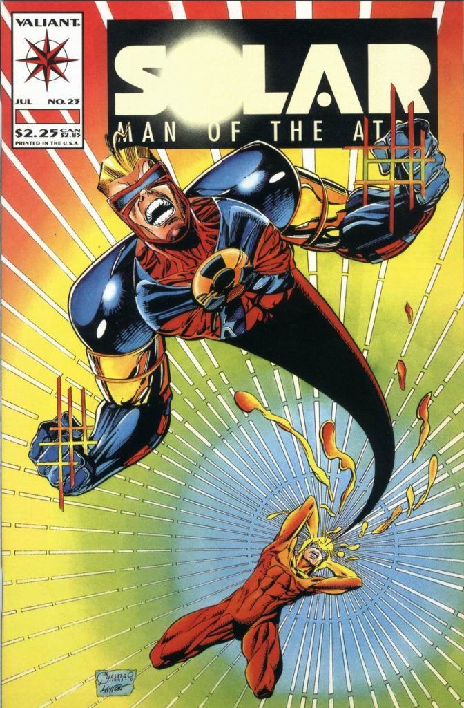 Solar, Man of the Atom #23, July 1993. Art by Joe Quesada and Bob Layton