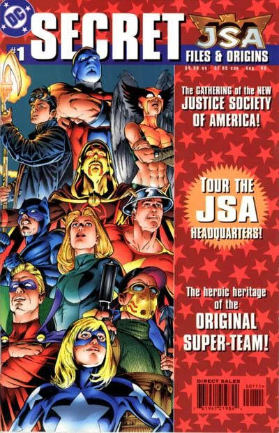 JSA Secret Files #1 - Gathering Storms;Lost Pages:Black Canary & Doctor Fate in Dead Ends;History 101 released by DC Comics on August 1999.