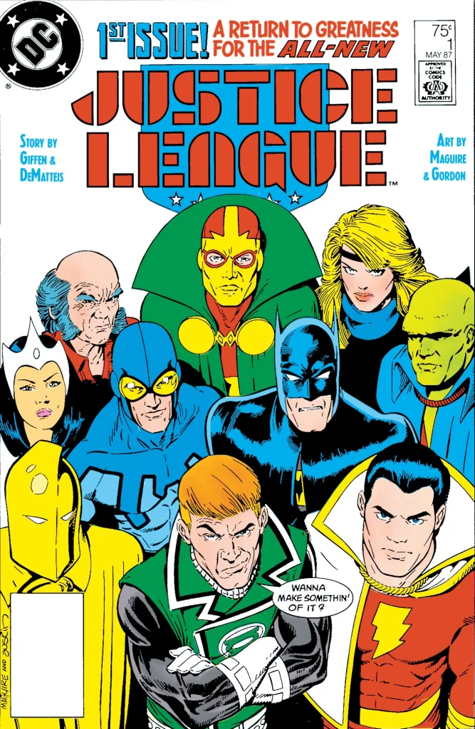 Justice League #1 - Born Again released by DC Comics on May 1987