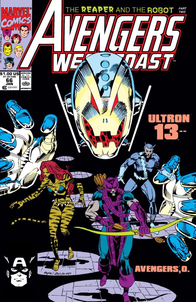 Avengers West Coast #66 - Tunnel Vision released by Marvel on January 1991