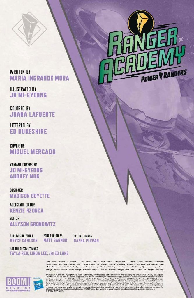 Ranger Academy #10 (BOOM! Studios) - New Comics